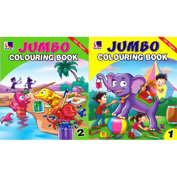 Jumbo Colouring Book - Set Of 2 Books